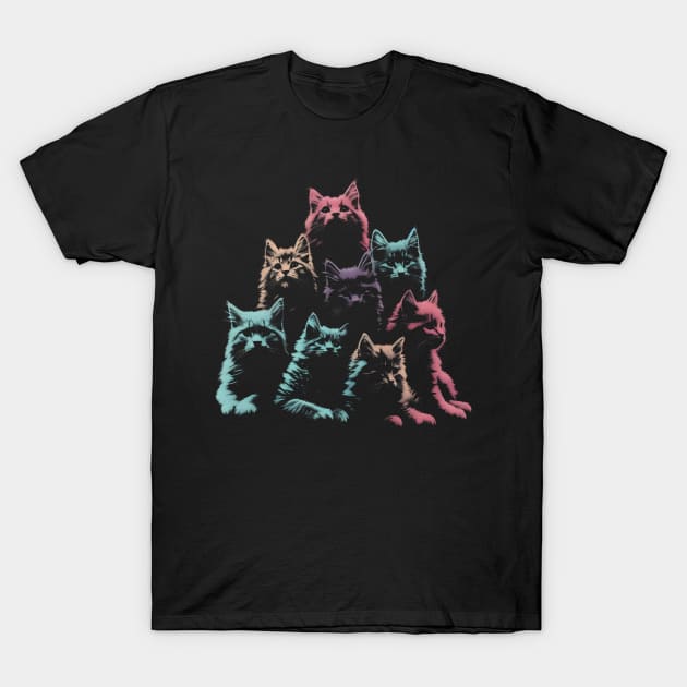 Cats Group T-Shirt by podtuts